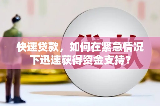 保税港区快速贷款，如何在紧急情况下迅速获得资金支持？