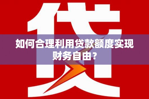 保税港区如何合理利用贷款额度实现财务自由？