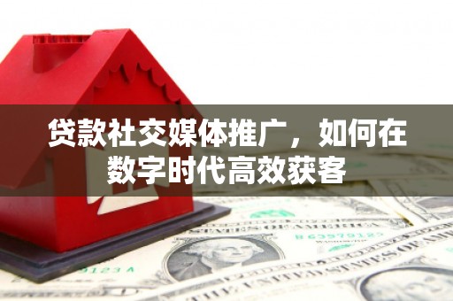 保税港区贷款社交媒体推广，如何在数字时代高效获客