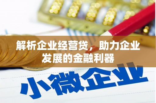 保税港区解析企业经营贷，助力企业发展的金融利器