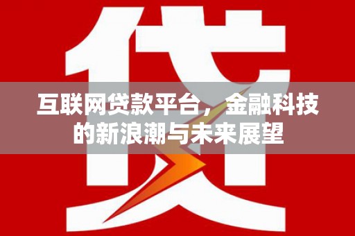 保税港区互联网贷款平台，金融科技的新浪潮与未来展望