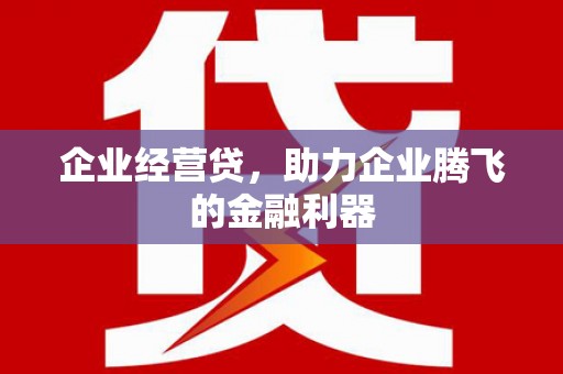 保税港区企业经营贷，助力企业腾飞的金融利器
