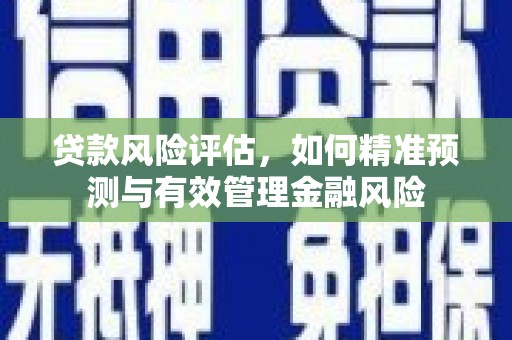 保税港区贷款风险评估，如何精准预测与有效管理金融风险