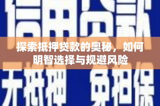 保税港区探索抵押贷款的奥秘，如何明智选择与规避风险