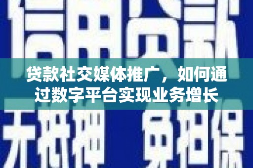 保税港区贷款社交媒体推广，如何通过数字平台实现业务增长