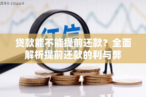 保税港区贷款能不能提前还款？全面解析提前还款的利与弊