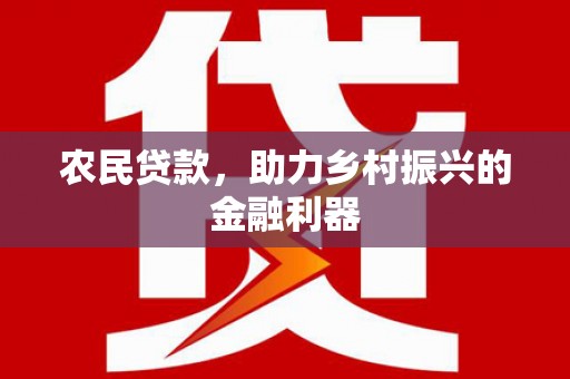 保税港区农民贷款，助力乡村振兴的金融利器