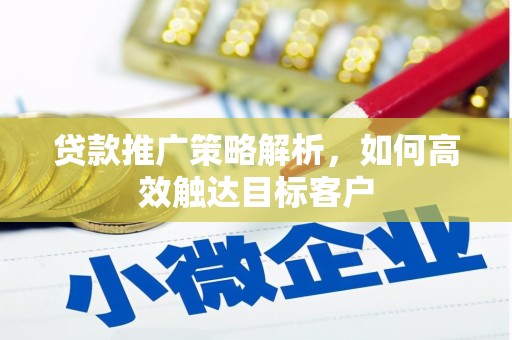 保税港区贷款推广策略解析，如何高效触达目标客户