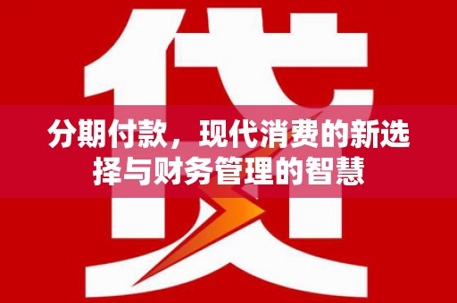 保税港区分期付款，现代消费的新选择与财务管理的智慧