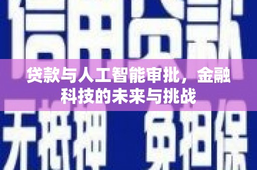 保税港区贷款与人工智能审批，金融科技的未来与挑战