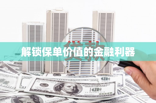 保税港区解锁保单价值的金融利器
