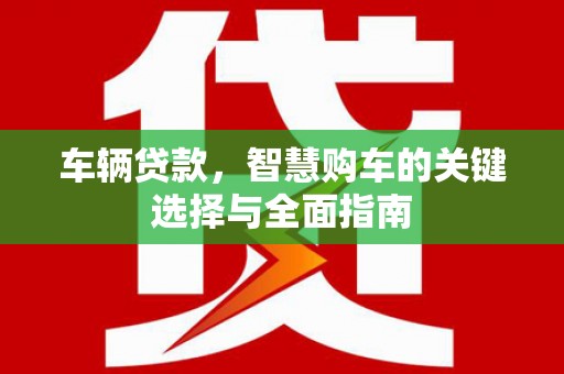 保税港区车辆贷款，智慧购车的关键选择与全面指南