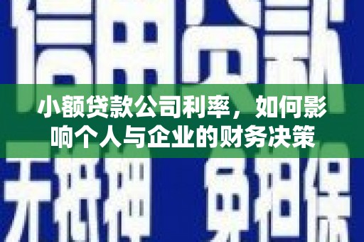 保税港区小额贷款公司利率，如何影响个人与企业的财务决策