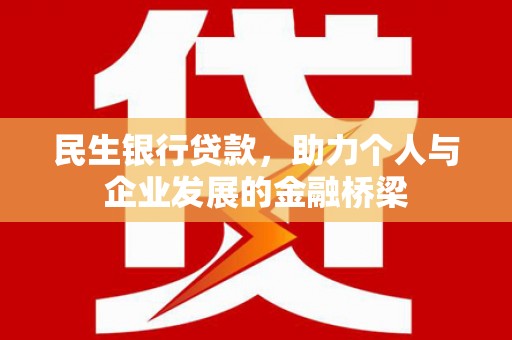 保税港区民生银行贷款，助力个人与企业发展的金融桥梁