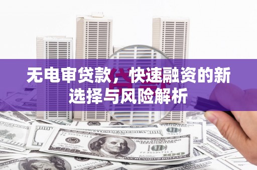 保税港区无电审贷款，快速融资的新选择与风险解析