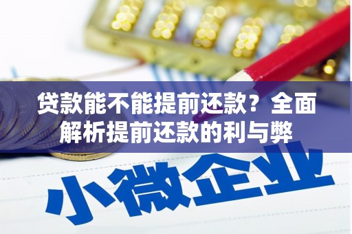 保税港区贷款能不能提前还款？全面解析提前还款的利与弊