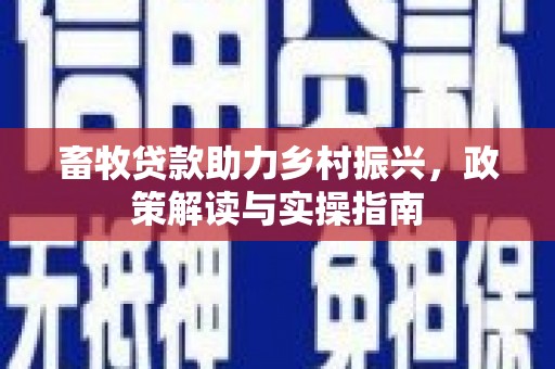 保税港区畜牧贷款助力乡村振兴，政策解读与实操指南