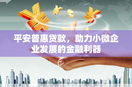 保税港区平安普惠贷款，助力小微企业发展的金融利器