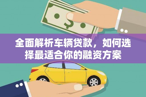 保税港区全面解析车辆贷款，如何选择最适合你的融资方案