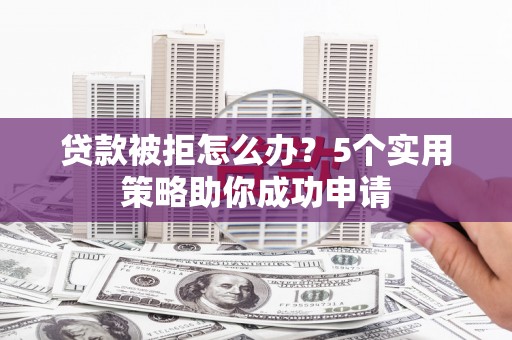 保税港区贷款被拒怎么办？5个实用策略助你成功申请