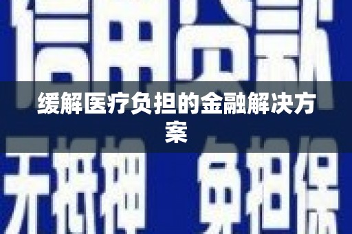 保税港区缓解医疗负担的金融解决方案